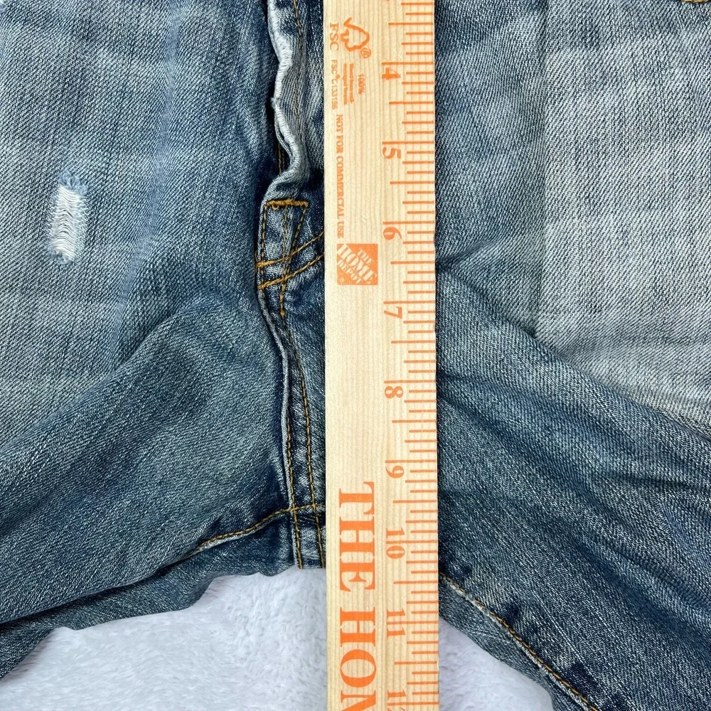 Vintage 90s Lucky Brand Hendrix Jeans Men's Blue Denim Distressed USA Made 34X33